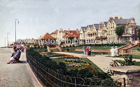 Sunken Gardens, Looking West, Clacton-on-Sea, Essex. c.1915